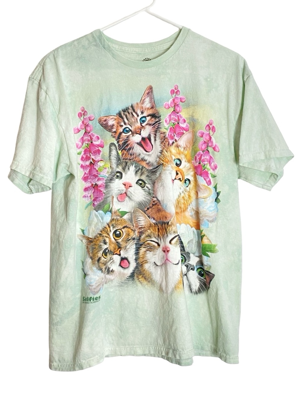 The Mountain Kitty Cat Selfies Cool Tee Tshirt Mens Unisex Size Large Multi